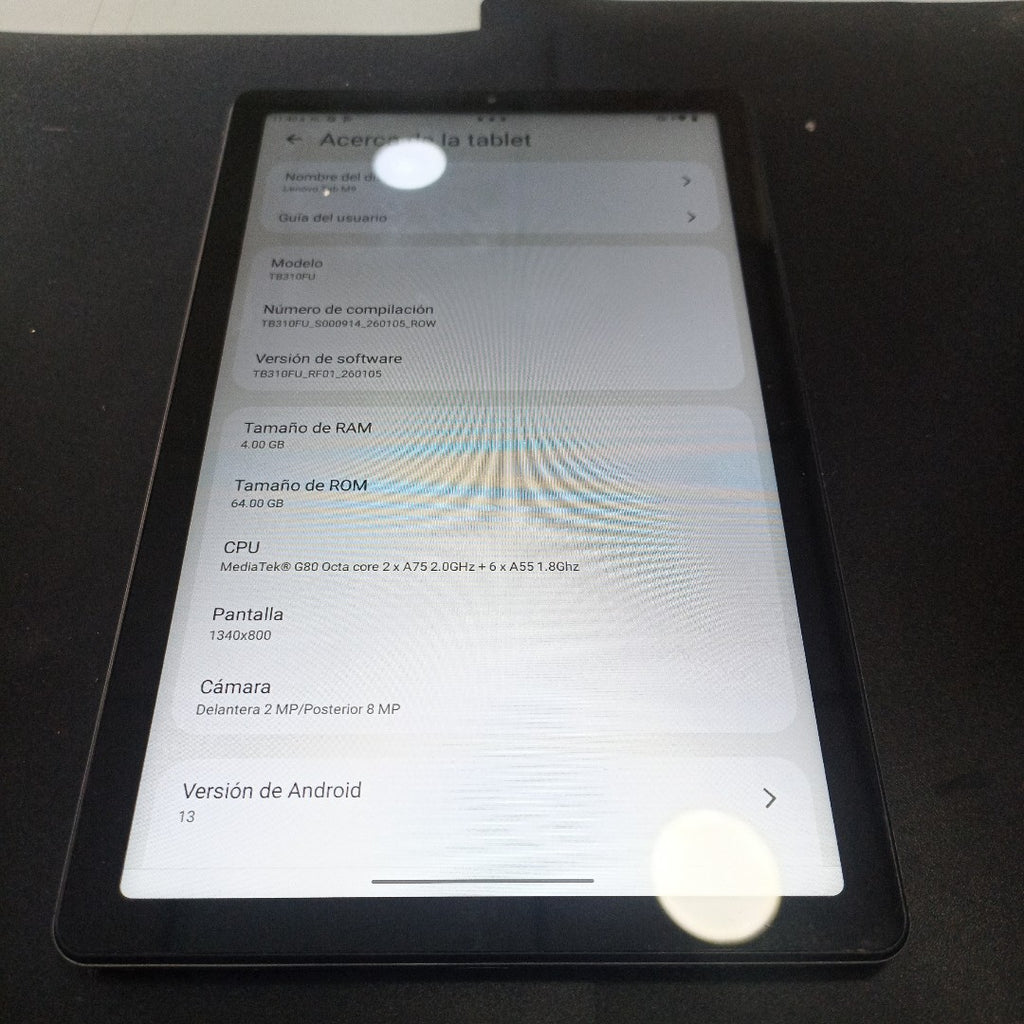 TABLETA LENOVO TAB M9 TB310FU (2023) 64 GB 4 GB RAM (SEMINUEVO)
