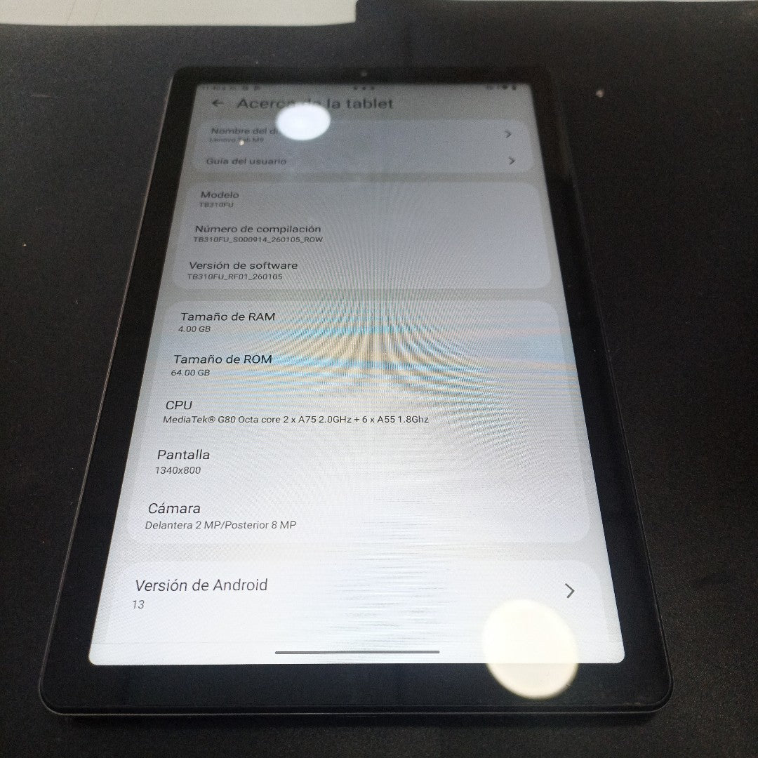 TABLETA LENOVO TAB M9 TB310FU (2023) 64 GB 4 GB RAM (SEMINUEVO)
