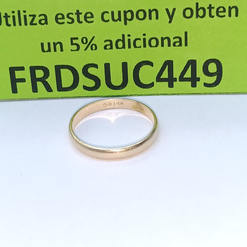 ARGOLLA ORO 14 K 2.3 GRMS (SEMINUEVO)