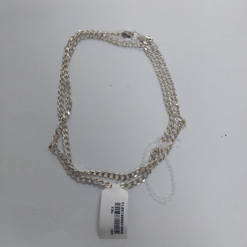 CADENA TEJIDO BARBADO PLATA .925 55 CM 12.8 GR (NUEVO)