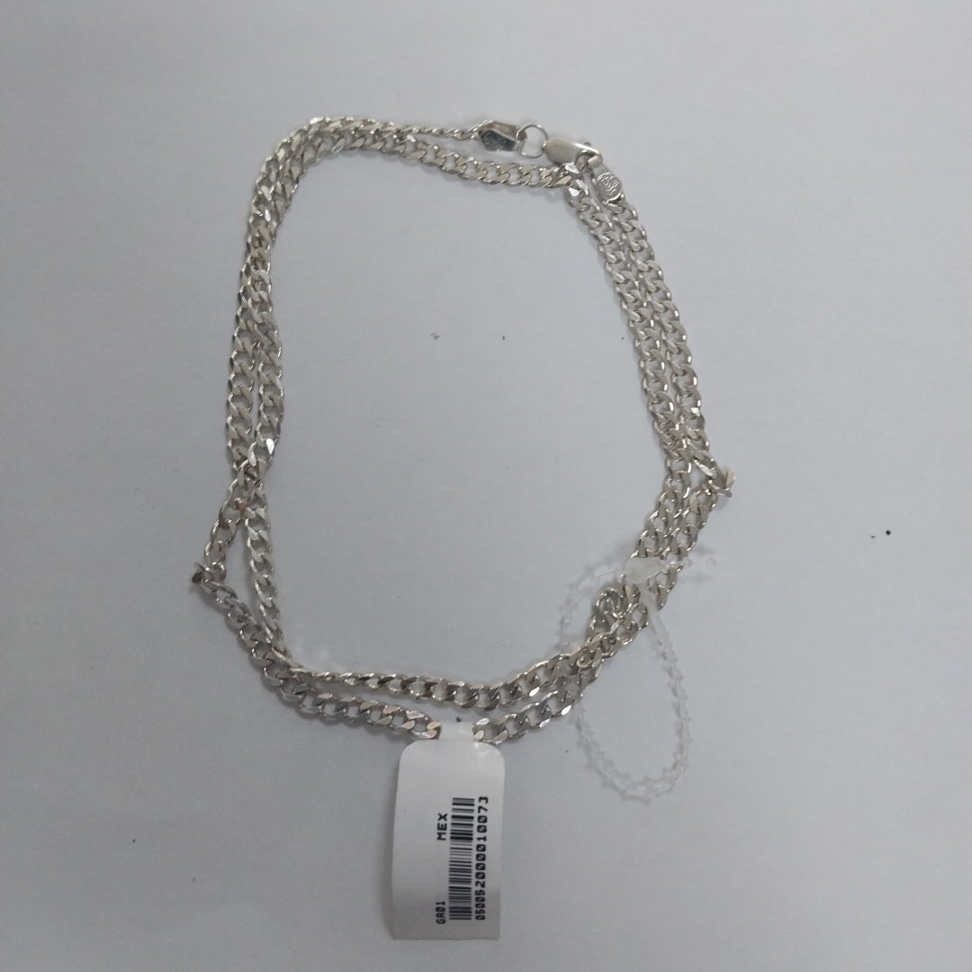 CADENA TEJIDO BARBADO PLATA .925 55 CM 12.8 GR (NUEVO)