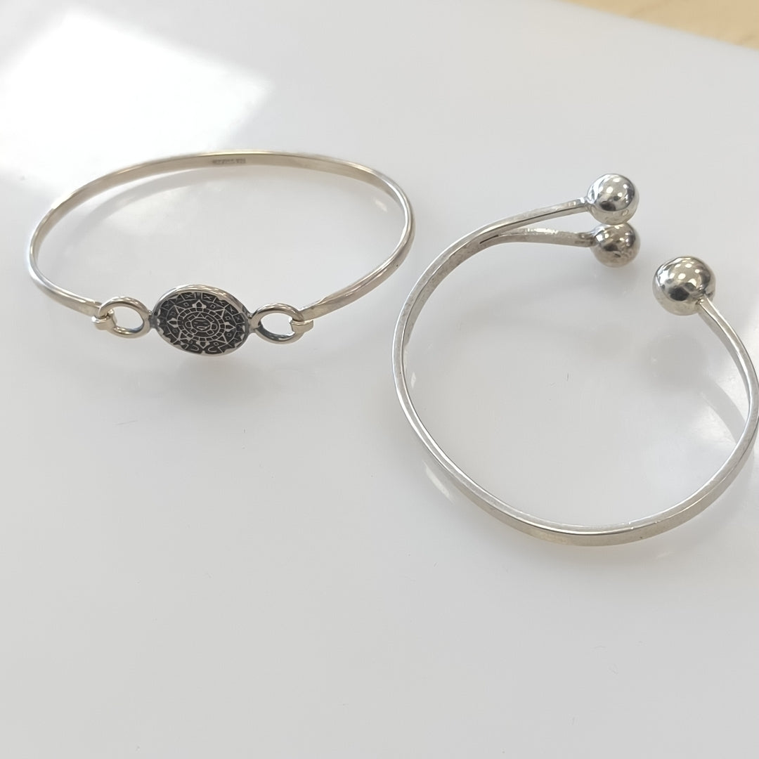 BRAZALETE,PULSERA RIGIDA PLATA 26,00 GRMS (SEMINUEVO)