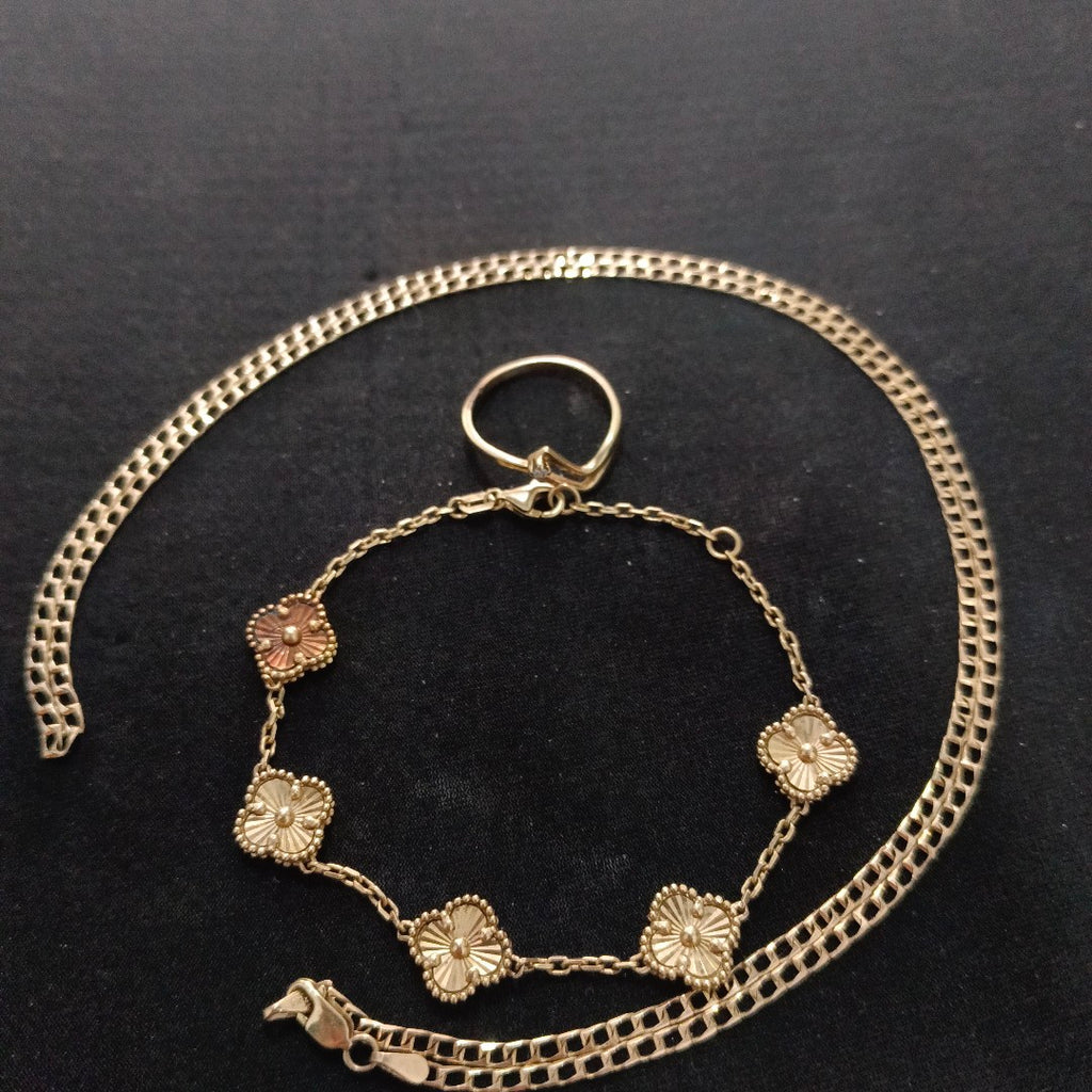 ANILLITO, CADENA, PULSERA ORO 14 K 10.6 GRMS (SEMINUEVO)