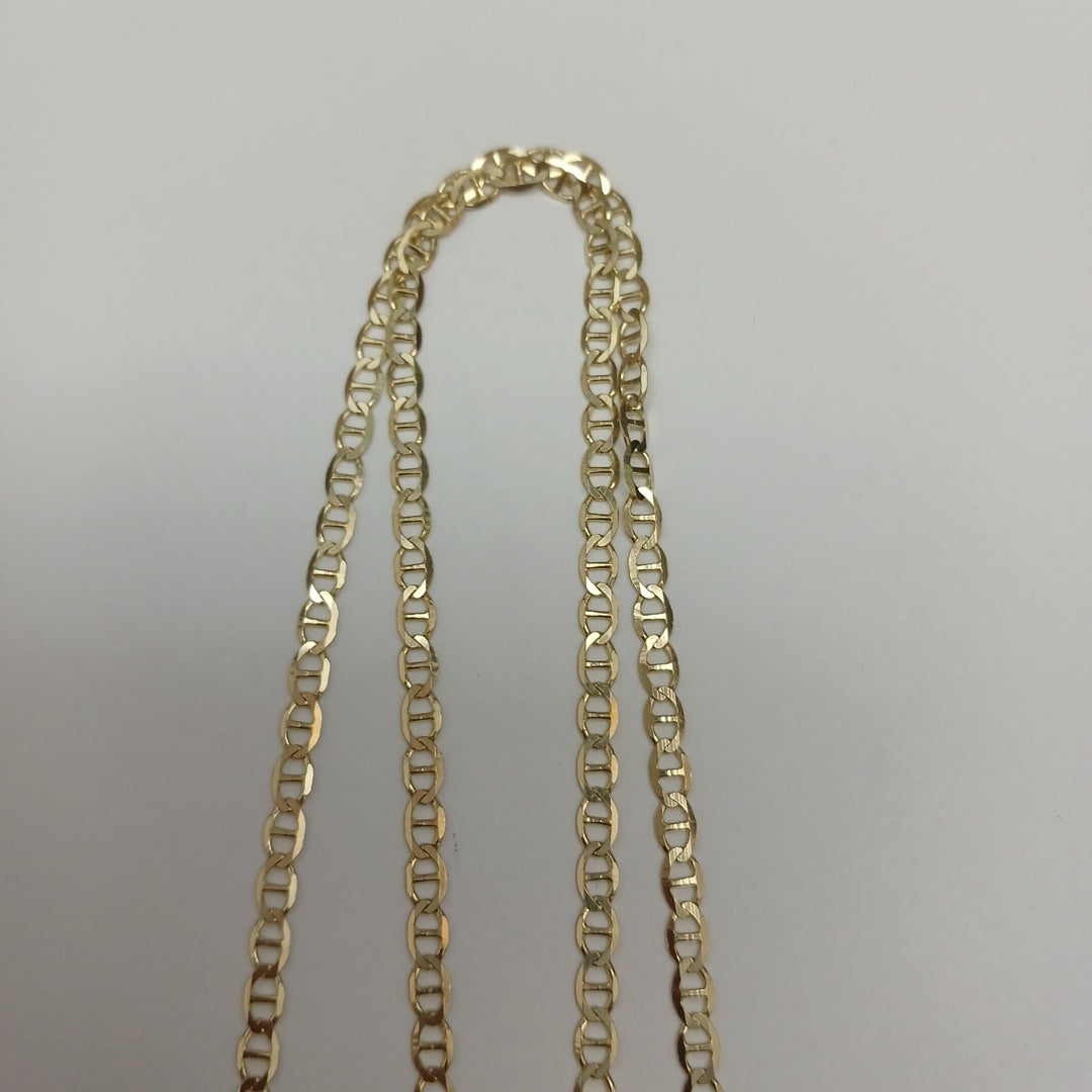 CADENAS TEJIDO GUCHI ORO 10K 55 CM 4.1 GR (NUEVO)