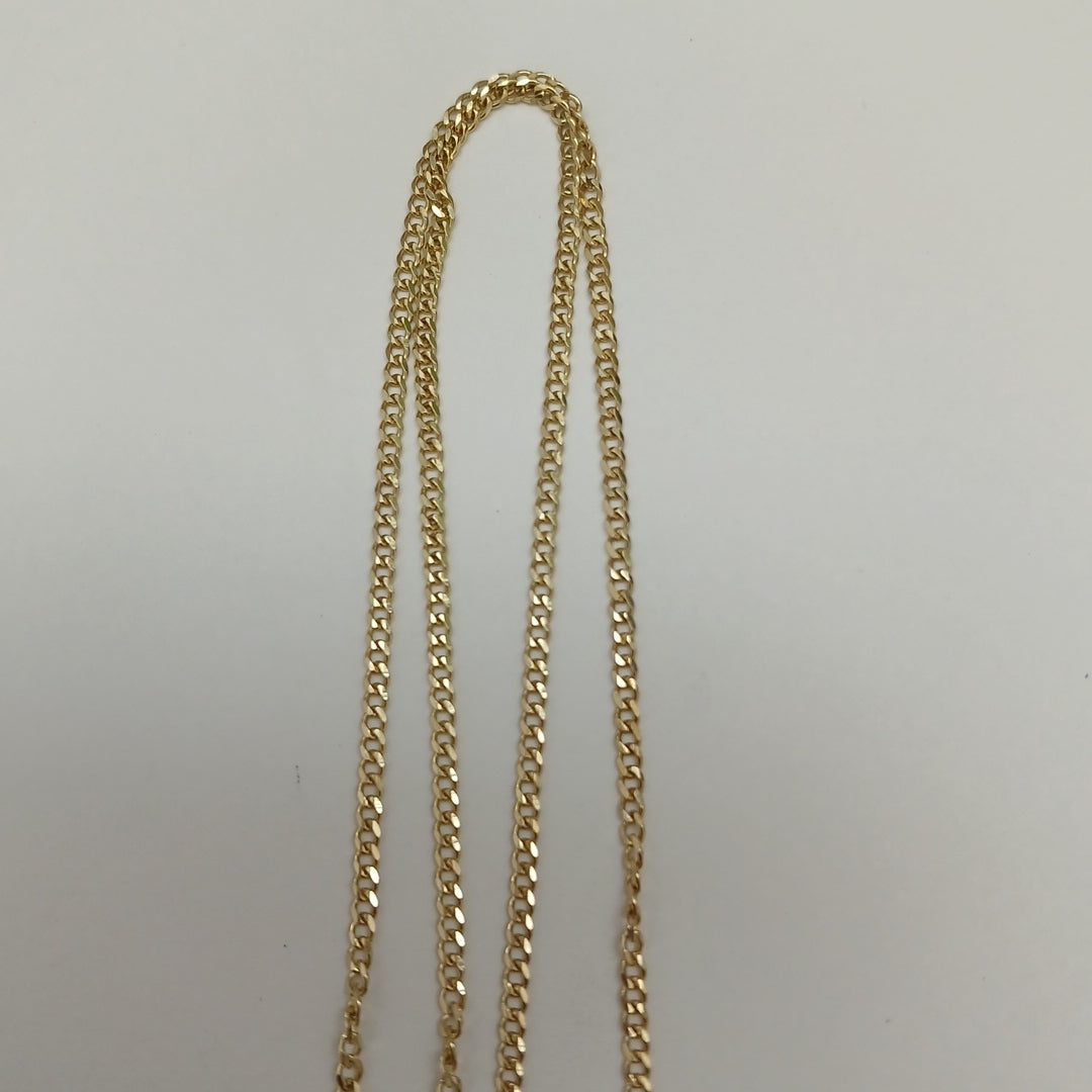 CADENAS TEJIDO BARBADA ORO 10K 55 CM 3.8 GR (NUEVO)