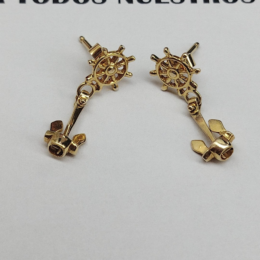 BROQUELES PAR ORO 14 K 2.5 GRMS (SEMINUEVO)