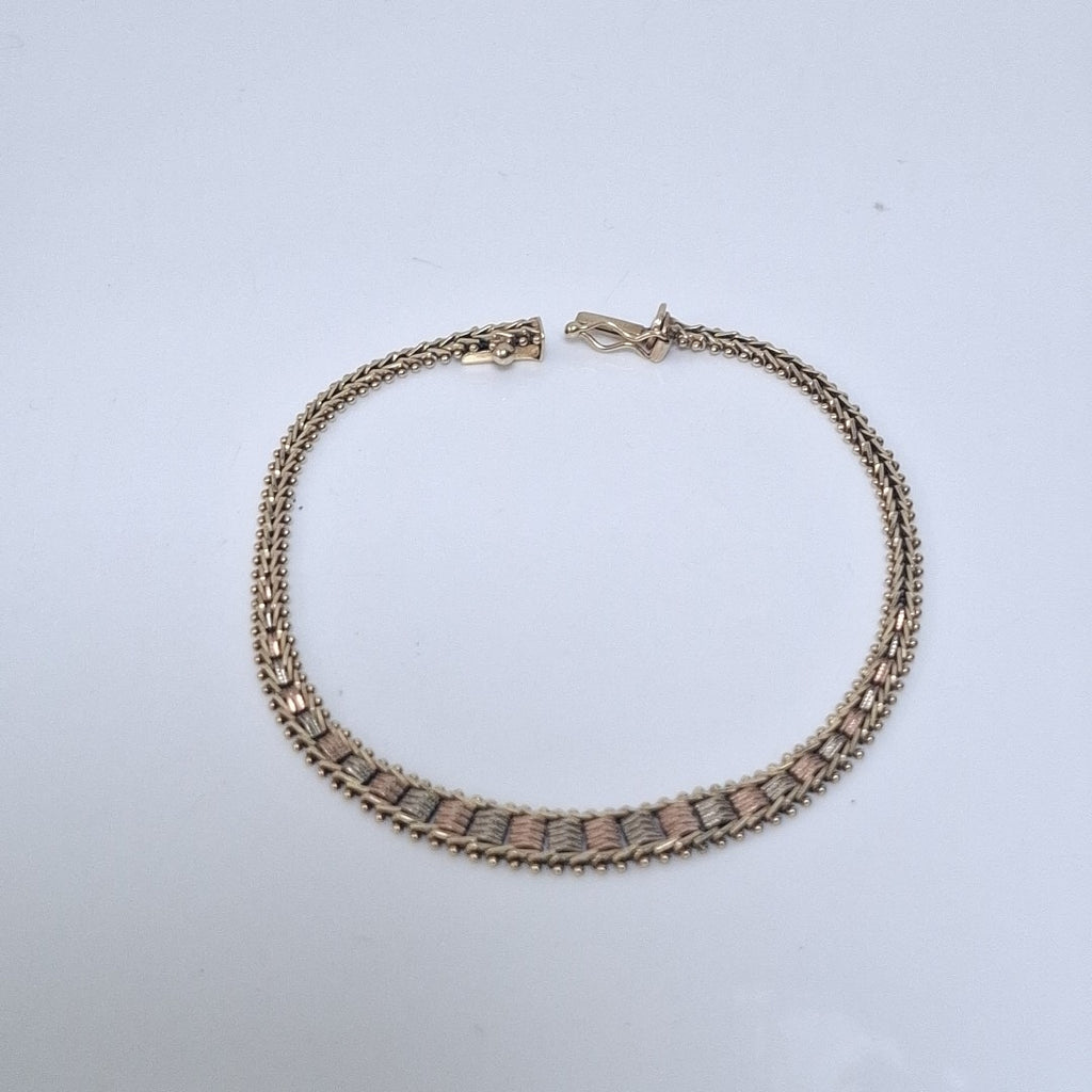 PULSERA ORO COMBINADO 10 K 7,50 GRMS (SEMINUEVO)