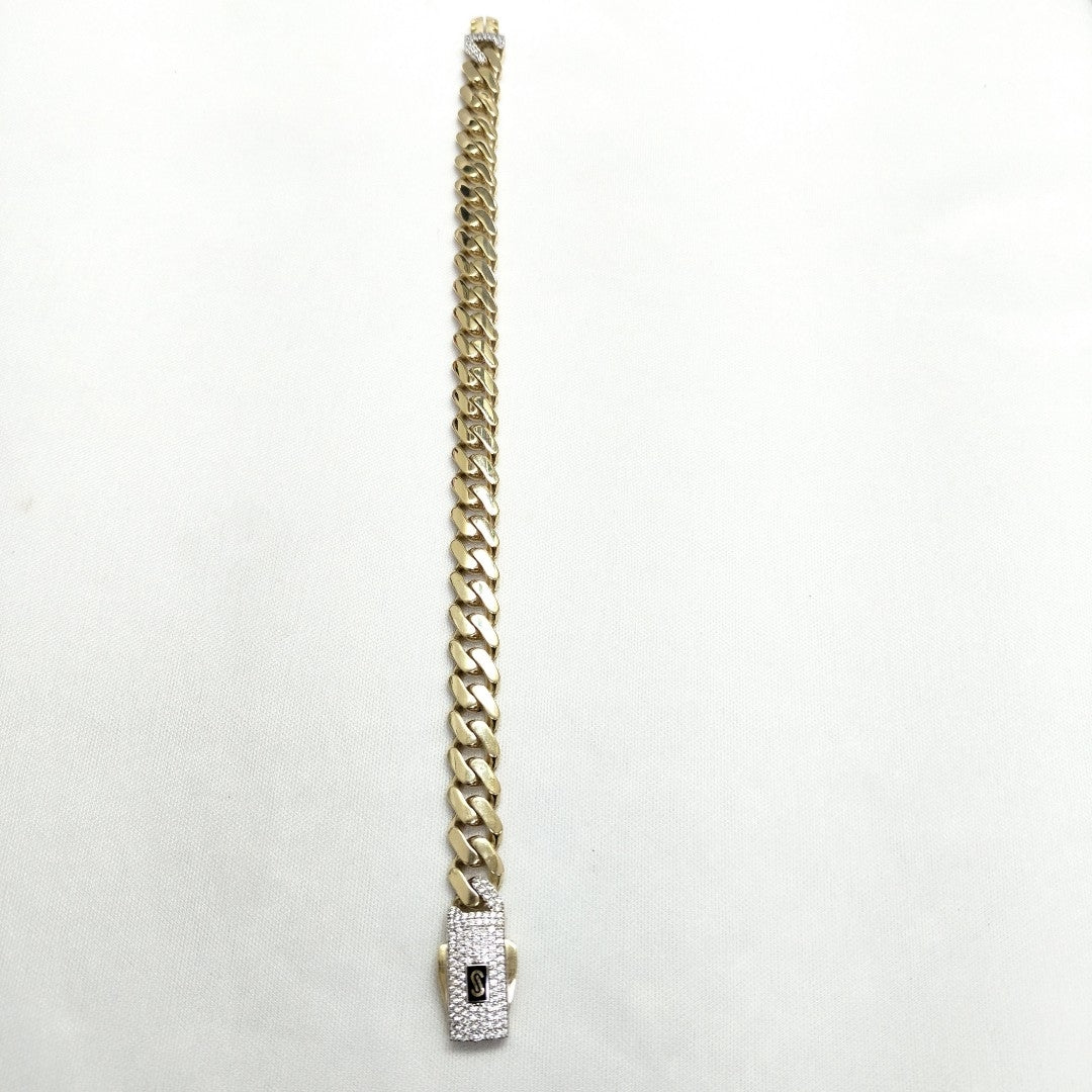 PULSERA CABALLERO MONACO ORO 14K 14.9 (NUEVO)
