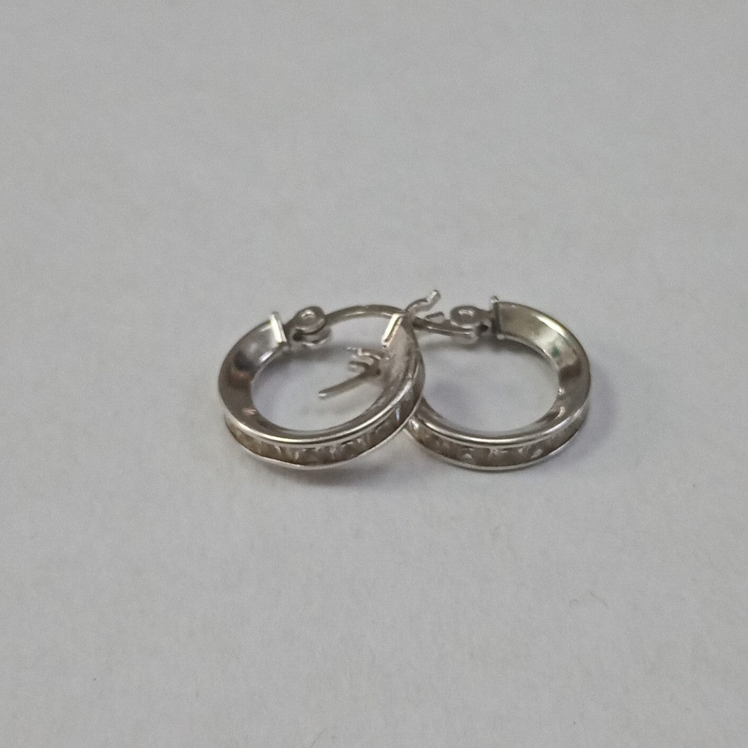 ARRACADAS PAR ORO, ORO BLANCO 14 K 1.6 GRMS (SEMINUEVO)