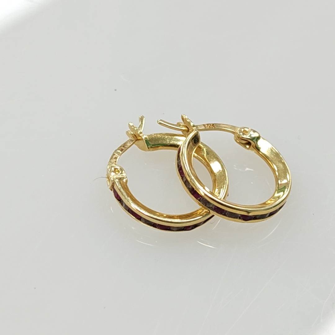 ARRACADAS PAR ORO 14 K 1.1 GRMS (SEMINUEVO)