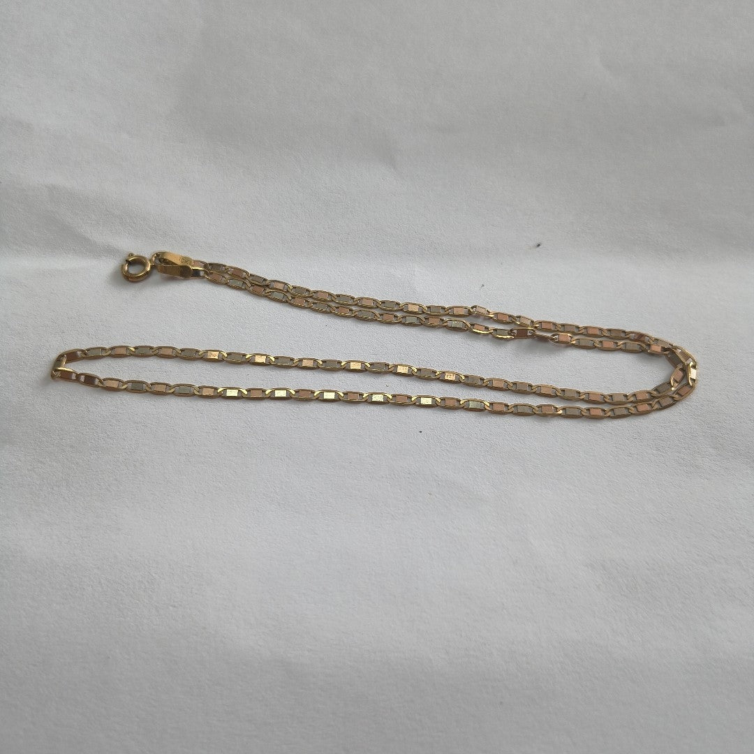 CADENA ORO COMBINADO 10 K 2.3 GRMS (SEMINUEVO)
