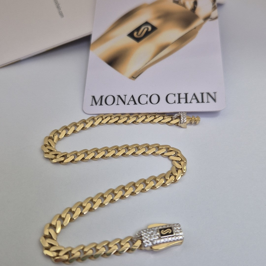 PULSERA CABALLERO MONACO ORO 14K 6.3 (NUEVO)