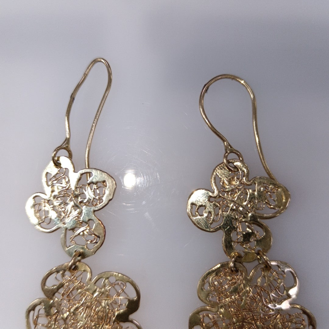 ARETES PAR ORO 14 K 9.9 GRMS (SEMINUEVO)