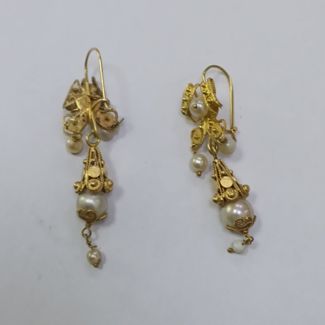 ARETES PAR ORO 10 K 7,20 GRMS (SEMINUEVO)