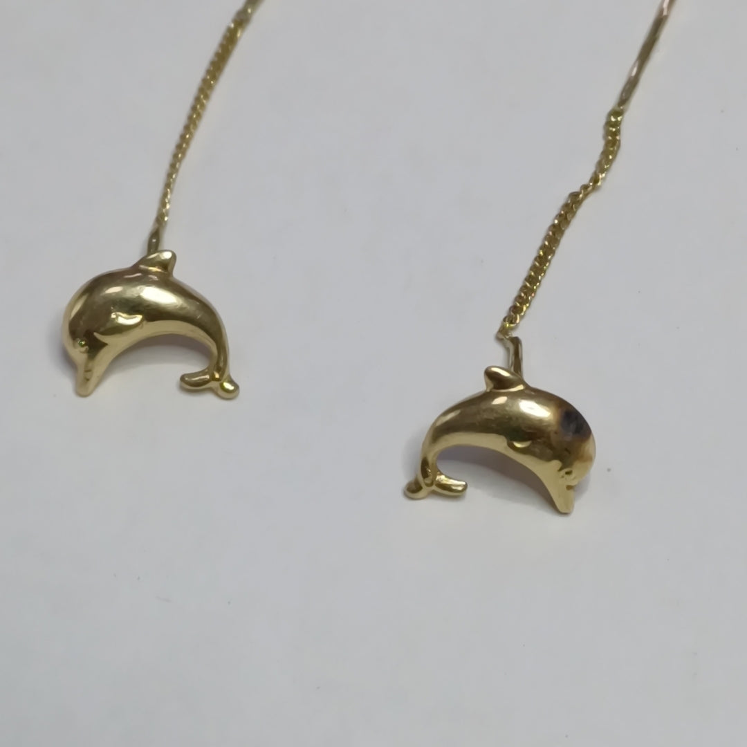 ARETES PAR ORO 14 K 1,20 GRMS (SEMINUEVO)