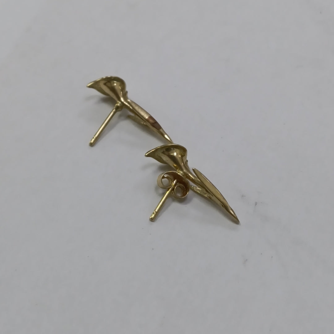 ARETES PAR,DIJE ORO 14 K 2,00 GRMS (SEMINUEVO)