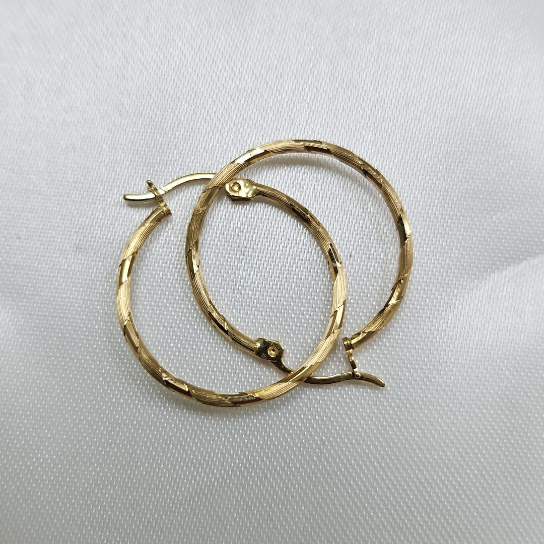 ARRACADAS PAR ORO 14 K 1.5 GRMS (SEMINUEVO)