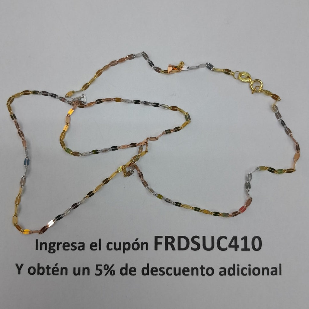 CADENA ORO COMBINADO 10 K 1,90 GRMS (SEMINUEVO)