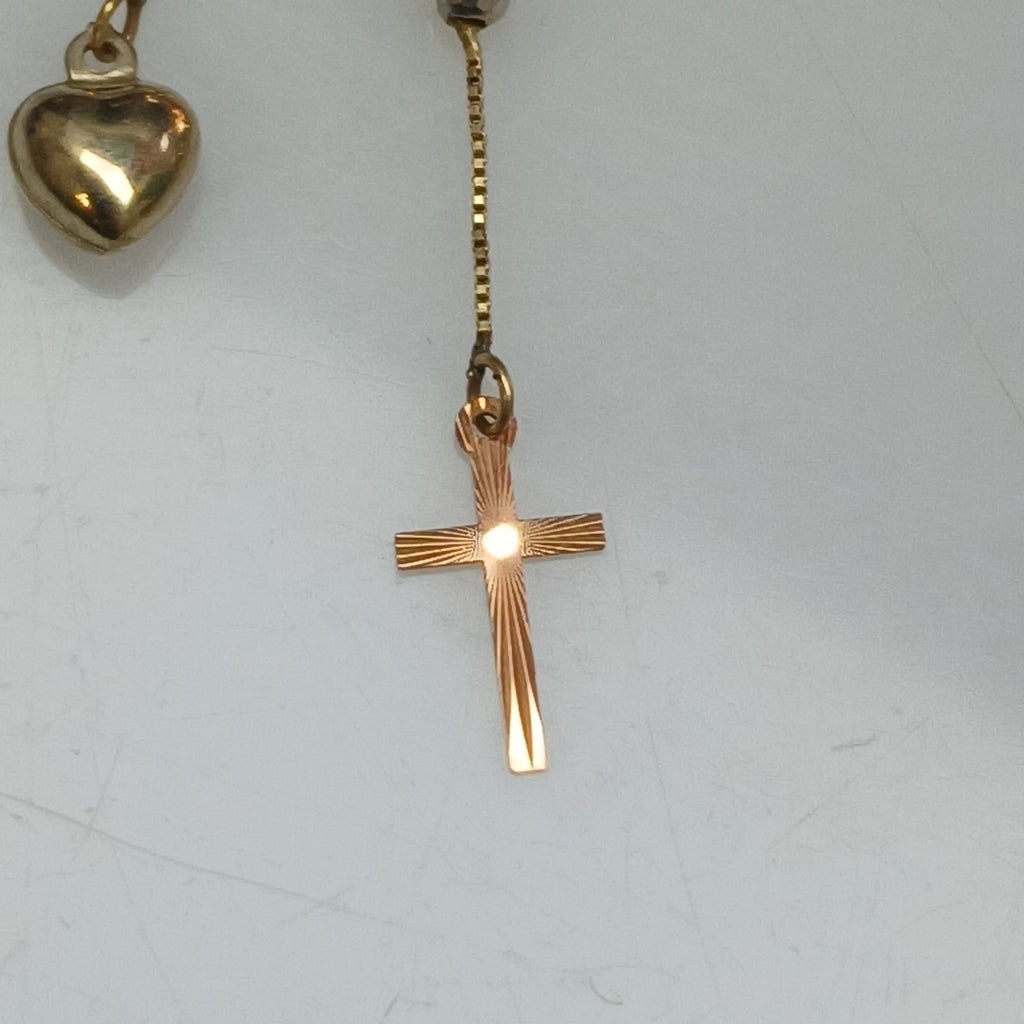 ARETES PAR ORO,ORO COMBINADO 10 K 2,00 GRMS (SEMINUEVO)