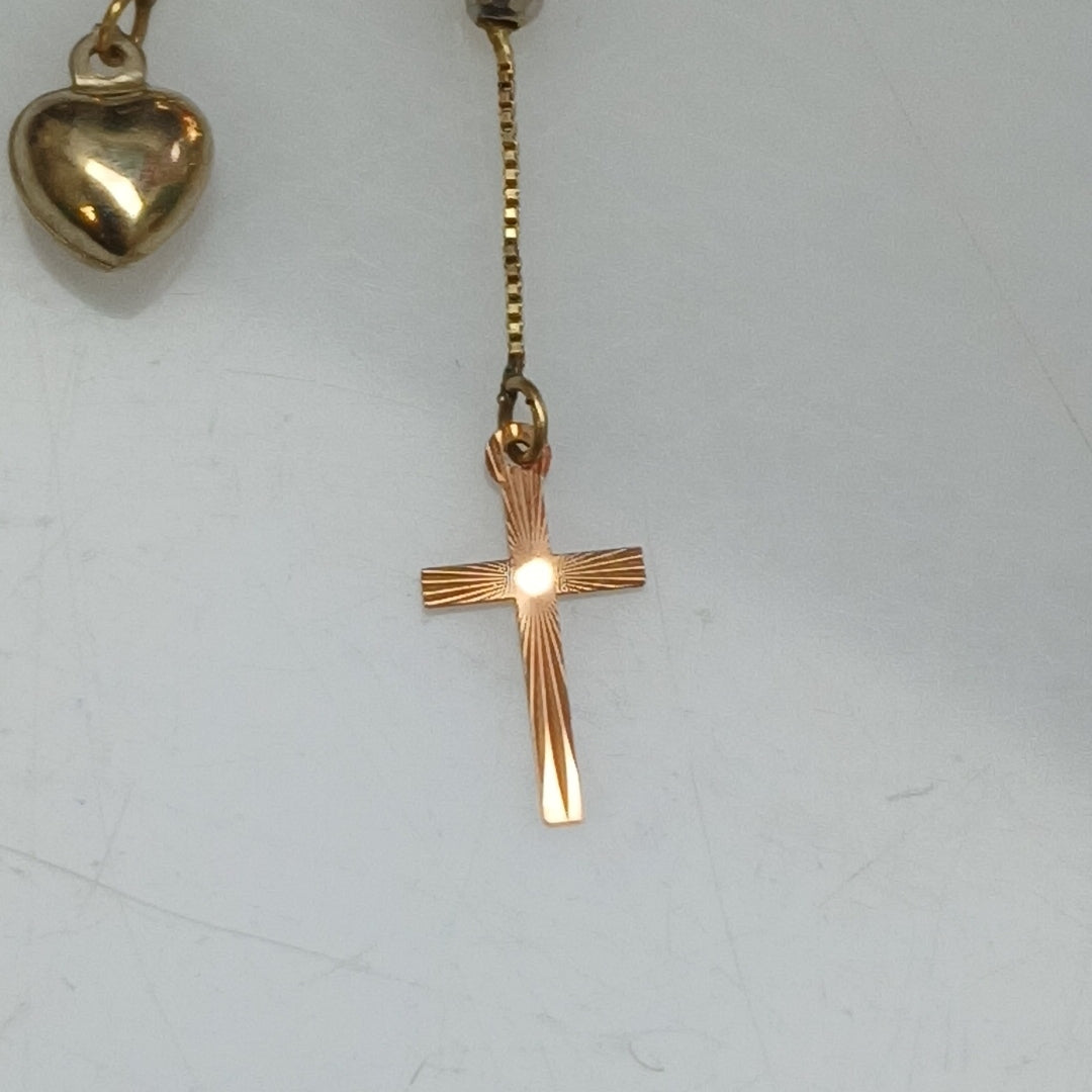 ARETES PAR ORO,ORO COMBINADO 10 K 2,00 GRMS (SEMINUEVO)