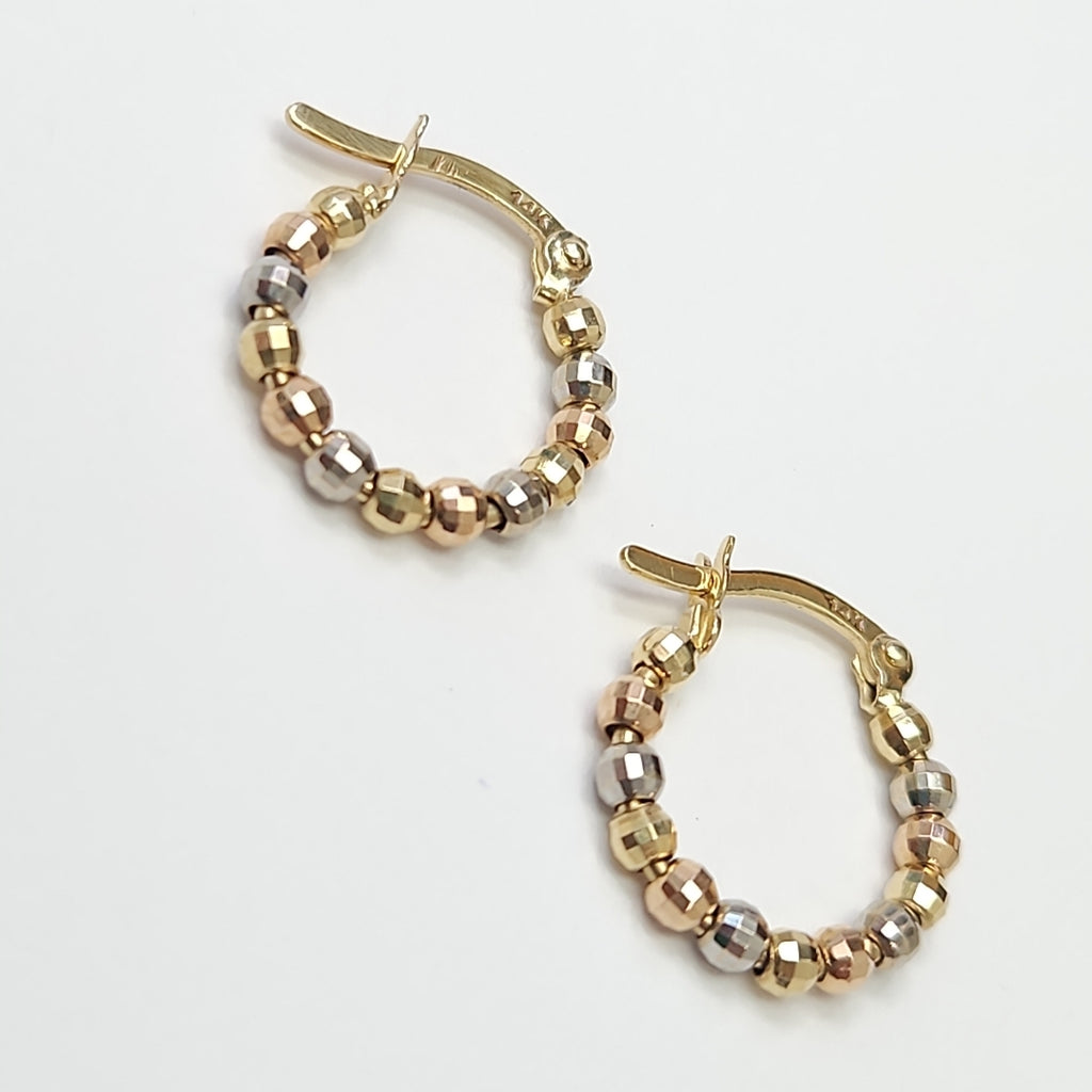 ARRACADAS PAR ORO COMBINADO 10 K 1,90 GRMS (SEMINUEVO)
