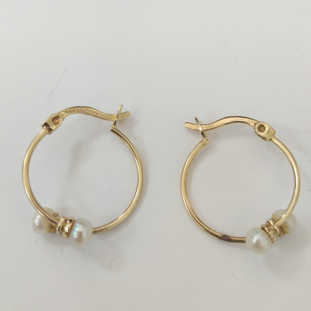 ARETES PAR ORO 14 K 2,00 GRMS (SEMINUEVO)