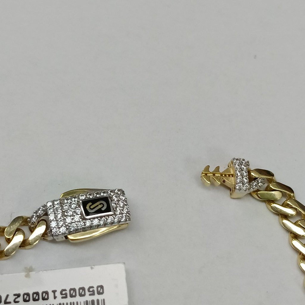 PULSERA CABALLERO MONACO ORO 14K 6 (NUEVO)