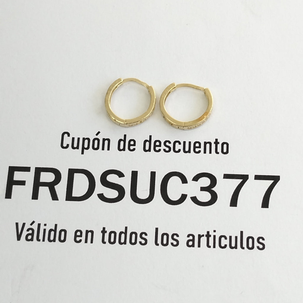 ARETES PAR ORO 14 K 1.2 GRMS (SEMINUEVO)