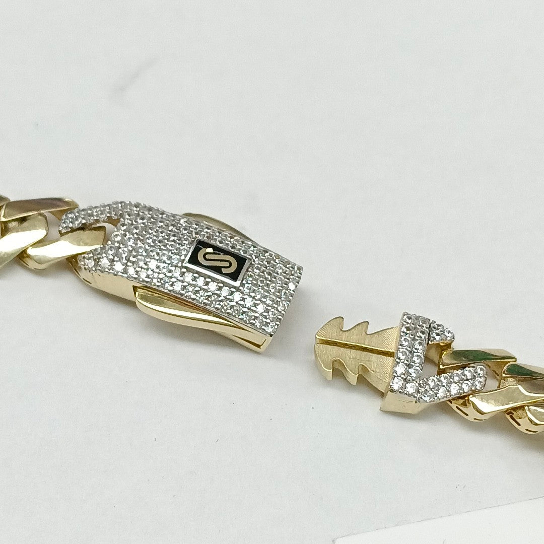 PULSERA CABALLERO MONACO ORO 14K 11.4 (NUEVO)