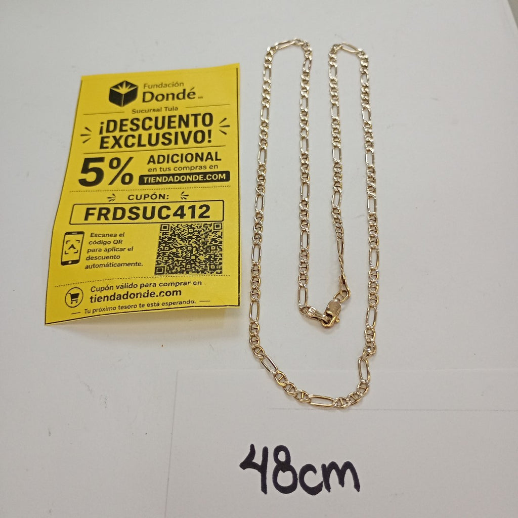 CADENA ORO COMBINADO 10 K 5.3 GRMS (SEMINUEVO)