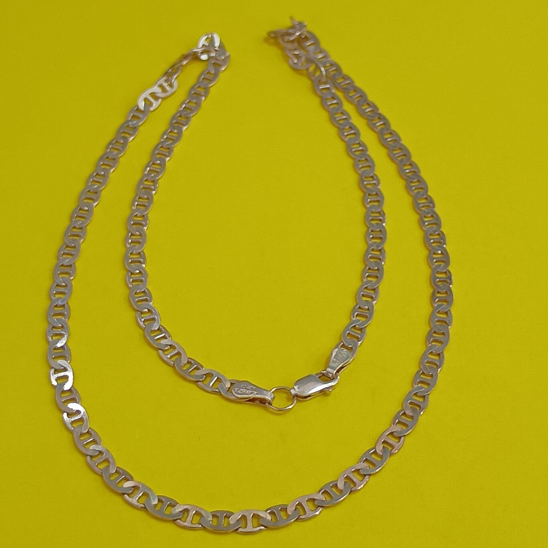 CADENA TEJIDO GUCHI PLATA .925 55 CM 12.5 GR (NUEVO)