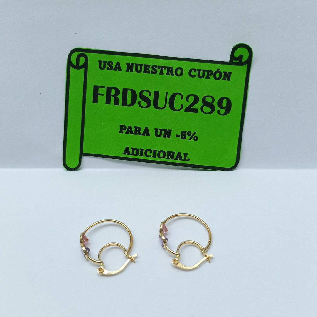ARRACADAS PAR ORO 14 K 2.2 GRMS (SEMINUEVO)