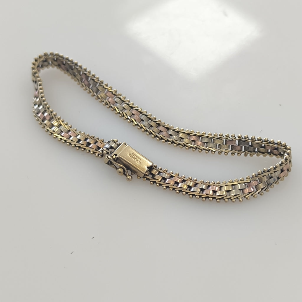 PULSERA ORO COMBINADO 14 K 18.3 GRMS (SEMINUEVO)