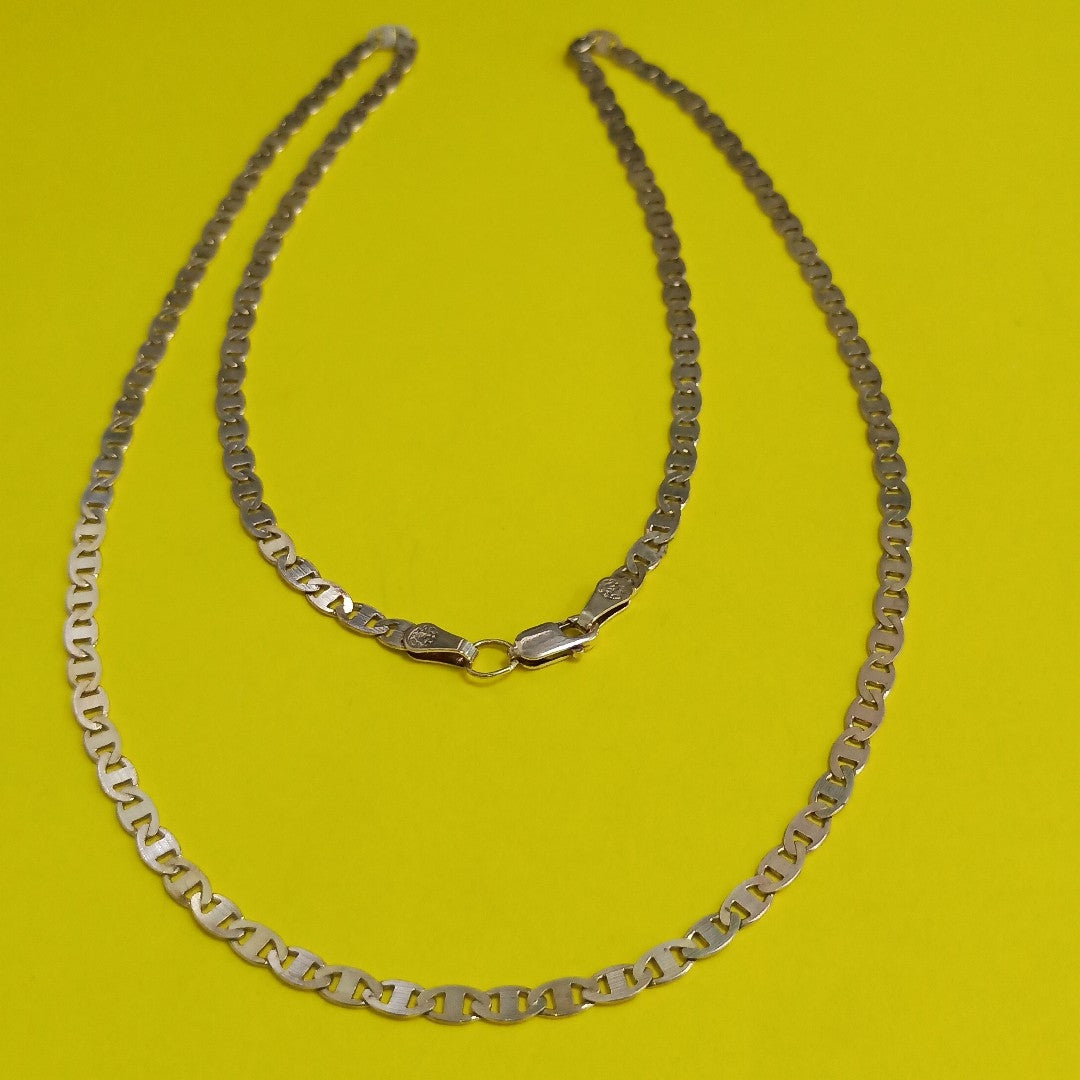 CADENA TEJIDO GUCHI PLATA .925 60 CM 9.7 GR (NUEVO)