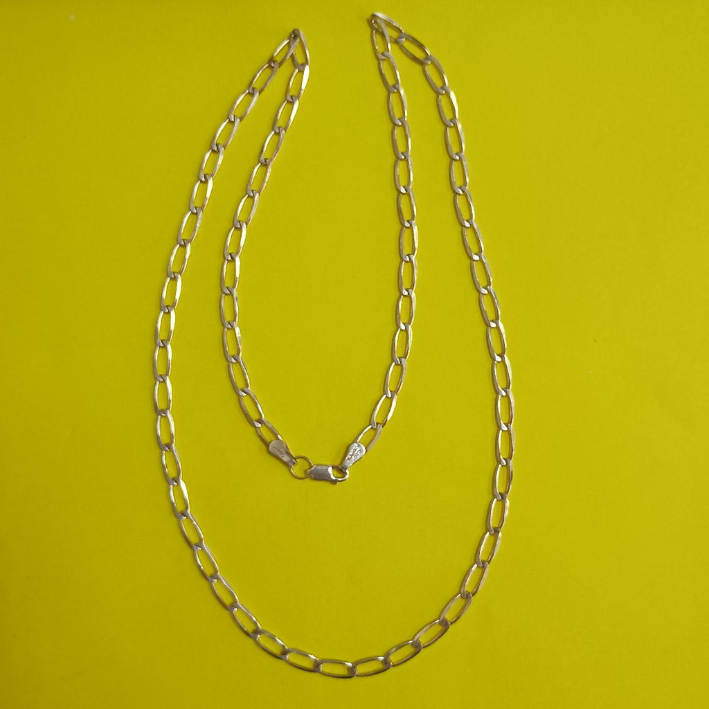 CADENA TEJIDO ESLABONES PLATA .925 60 CM 10.6 GR (NUEVO)