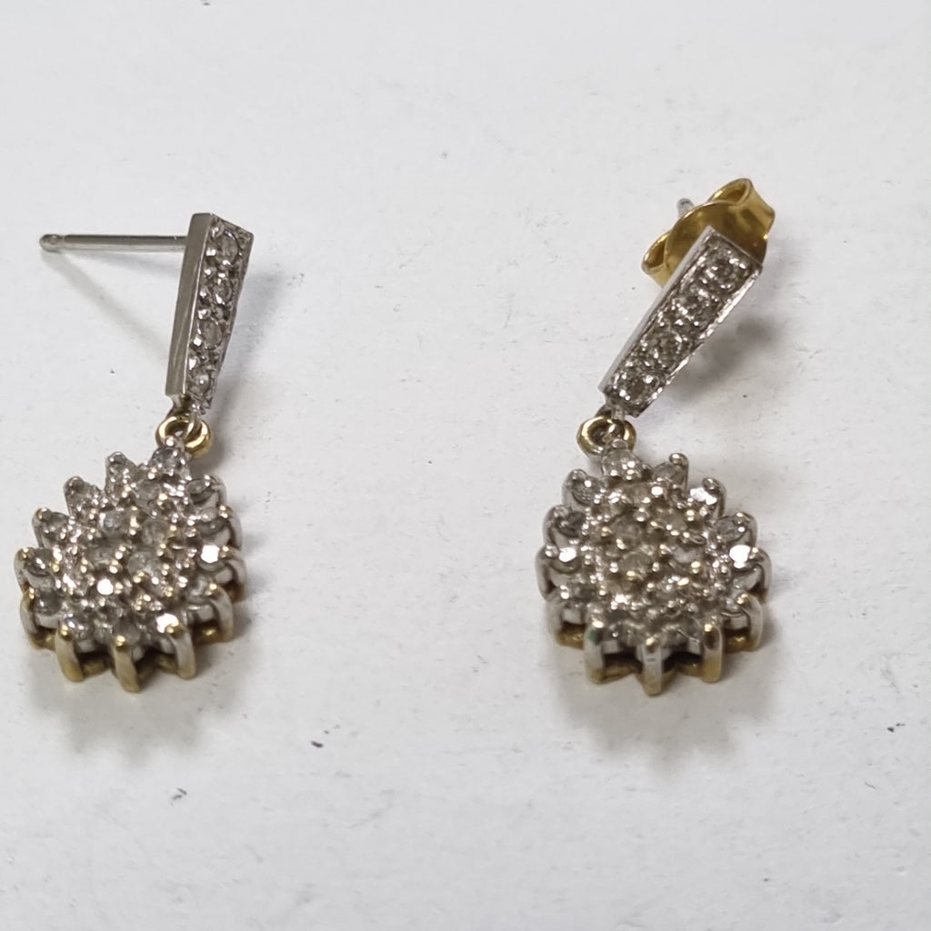 ARETES PAR ORO COMBINADO 10 K 2.6 GRMS (SEMINUEVO)