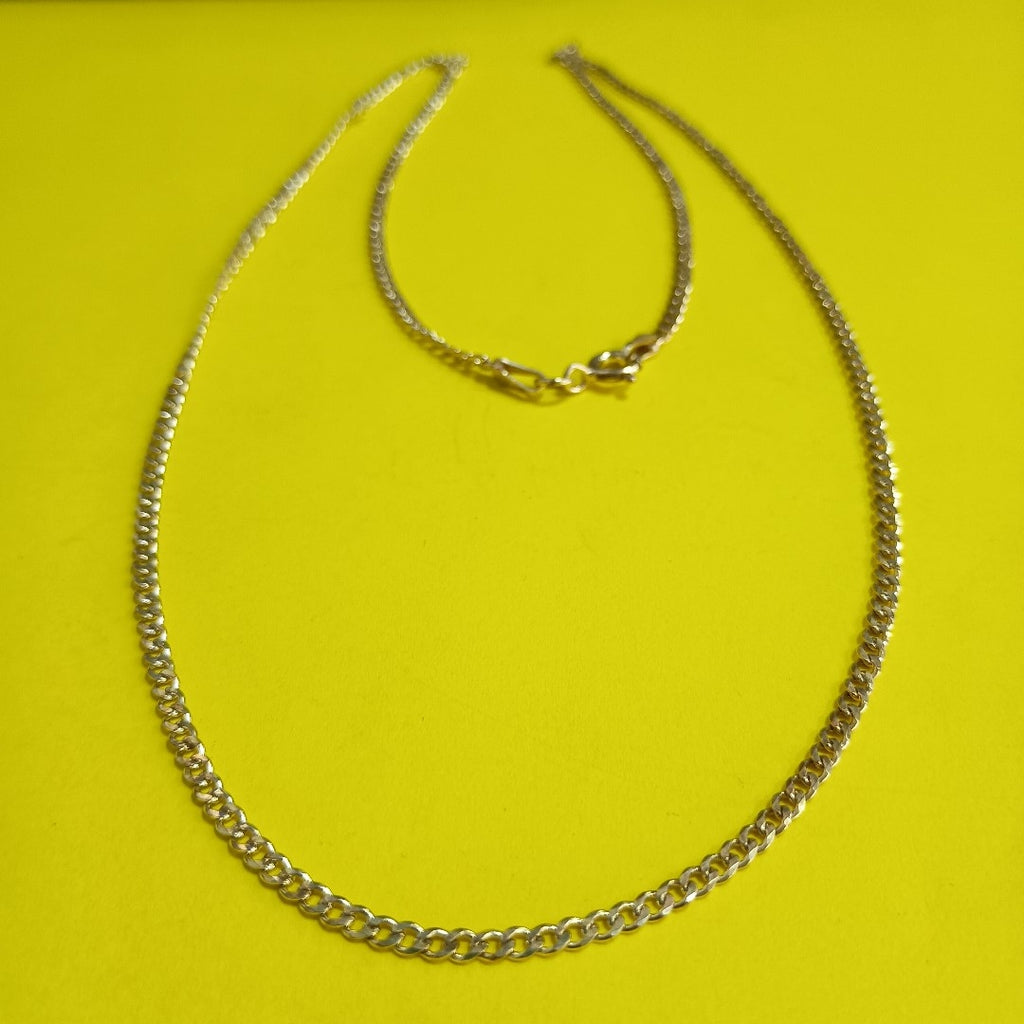 CADENA TEJIDO BARBADO PLATA .925 55 CM 5.3 GR (NUEVO)