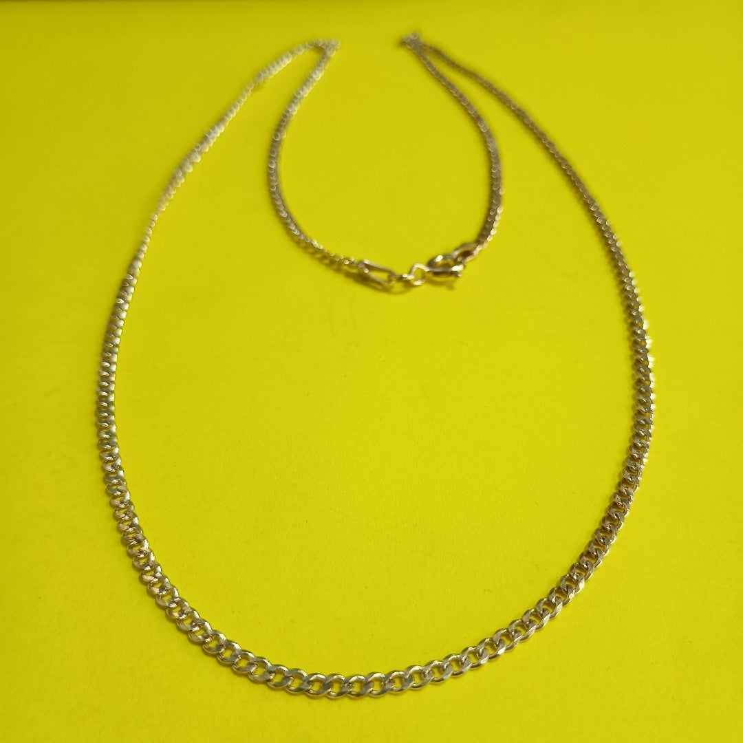 CADENA TEJIDO BARBADO PLATA .925 55 CM 5.3 GR (NUEVO)