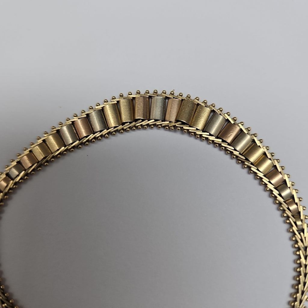 PULSERA ORO COMBINADO 14 K 7.1 GRMS (SEMINUEVO)