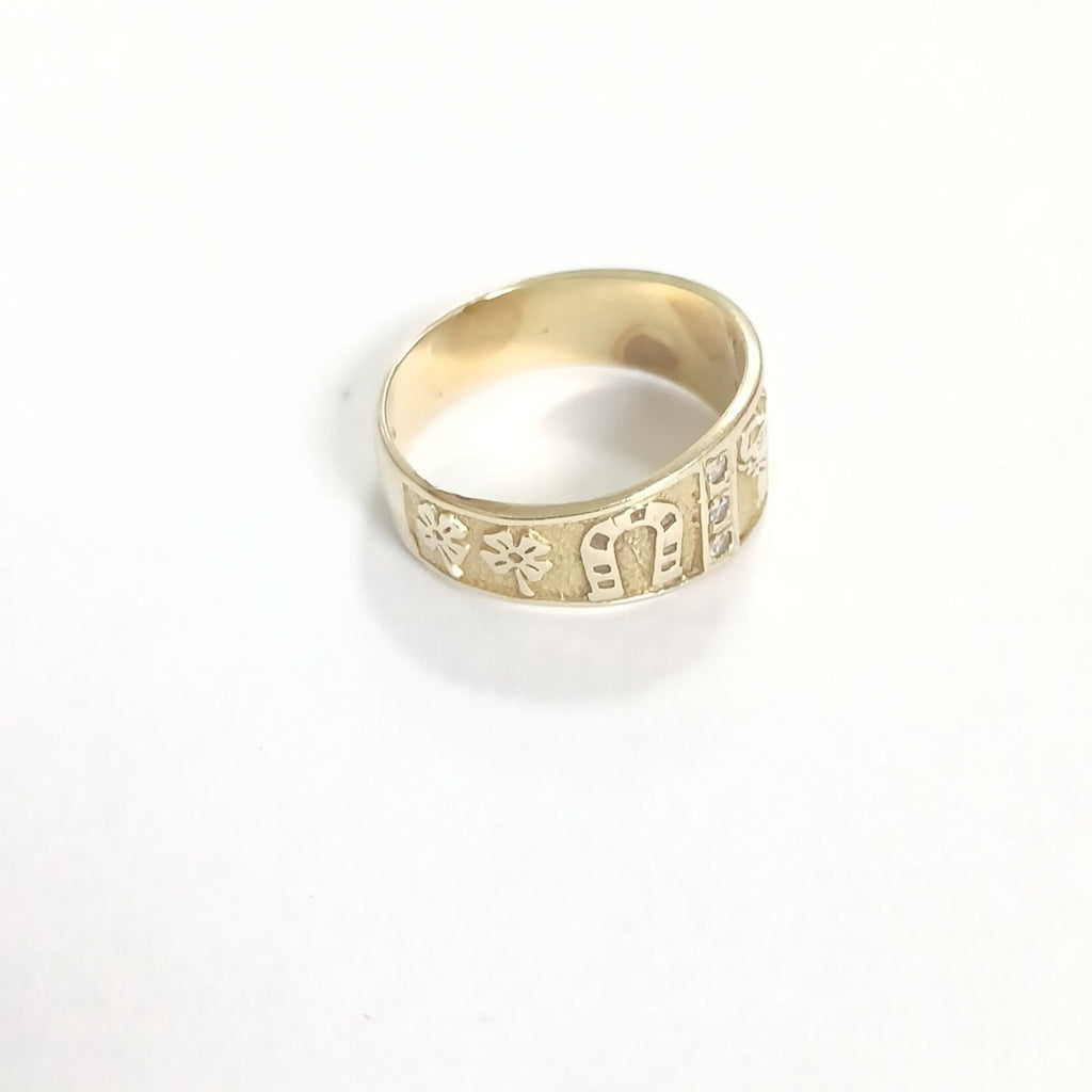 ARGOLLA DE LA SUERTE ORO 14 K 4.6 GRMS (SEMINUEVO)
