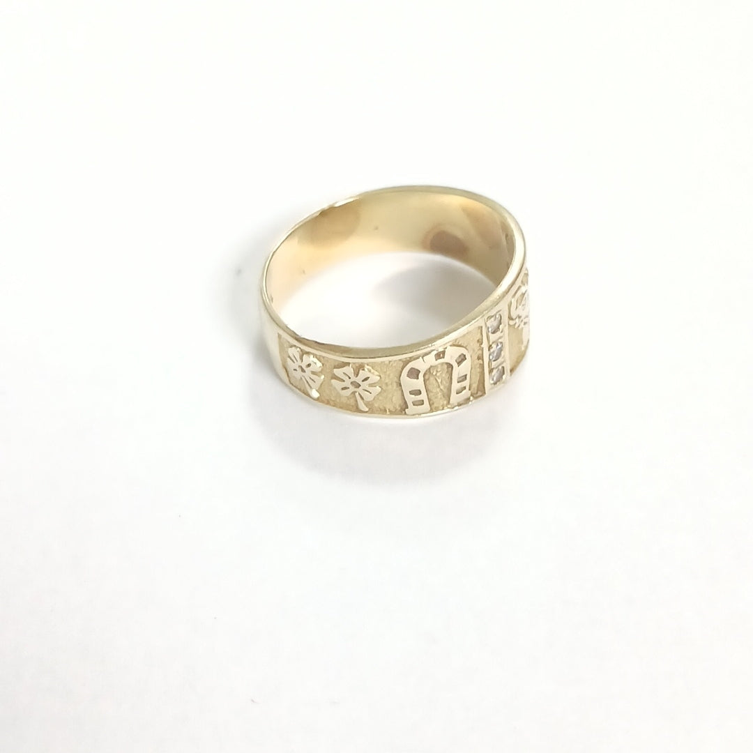 ARGOLLA DE LA SUERTE ORO 14 K 4.6 GRMS (SEMINUEVO)