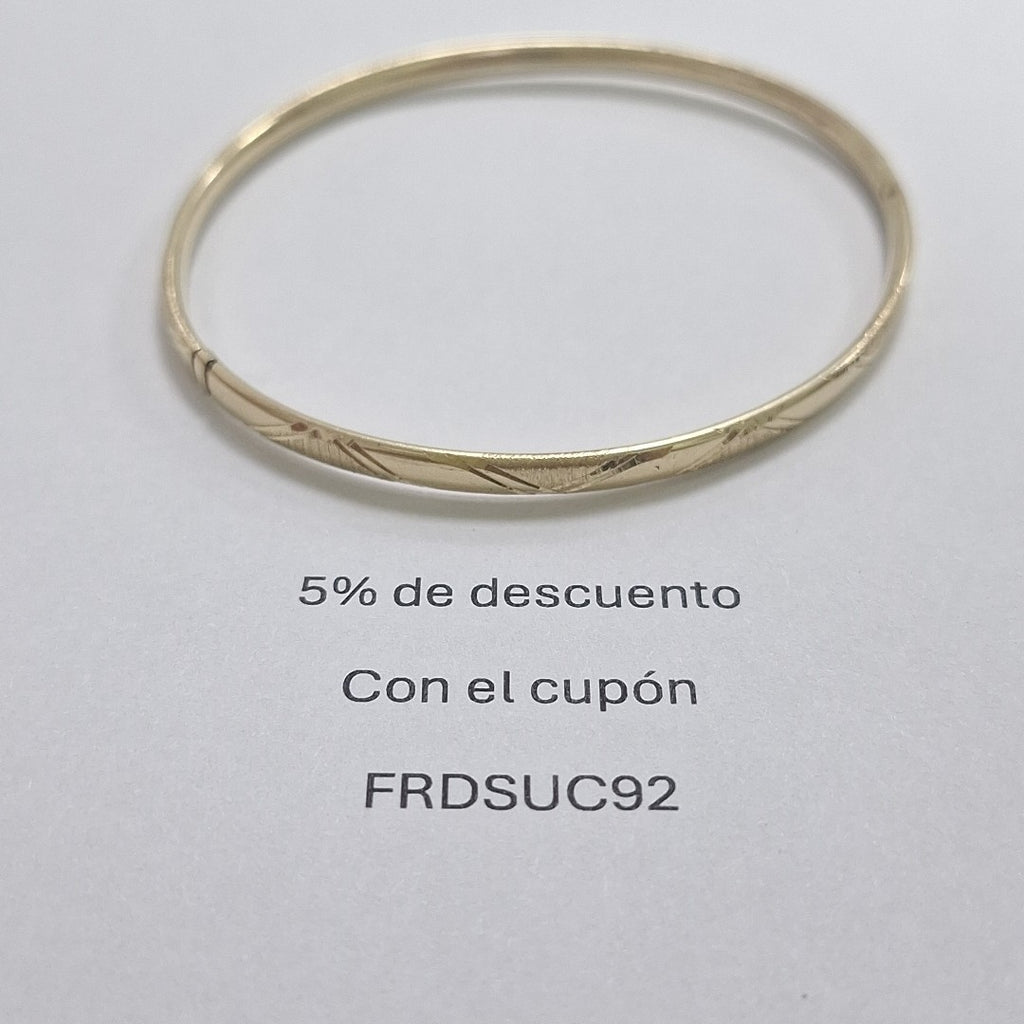 PULSERA RIGIDA ORO 14 K 5,40 GRMS (SEMINUEVO)