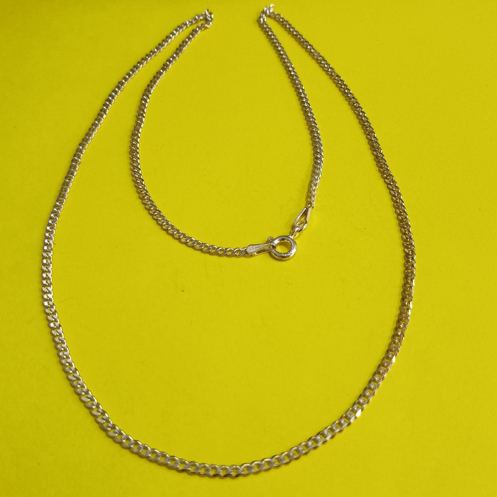 CADENA TEJIDO BARBADO PLATA .925 55 CM 5.4 GR (NUEVO)