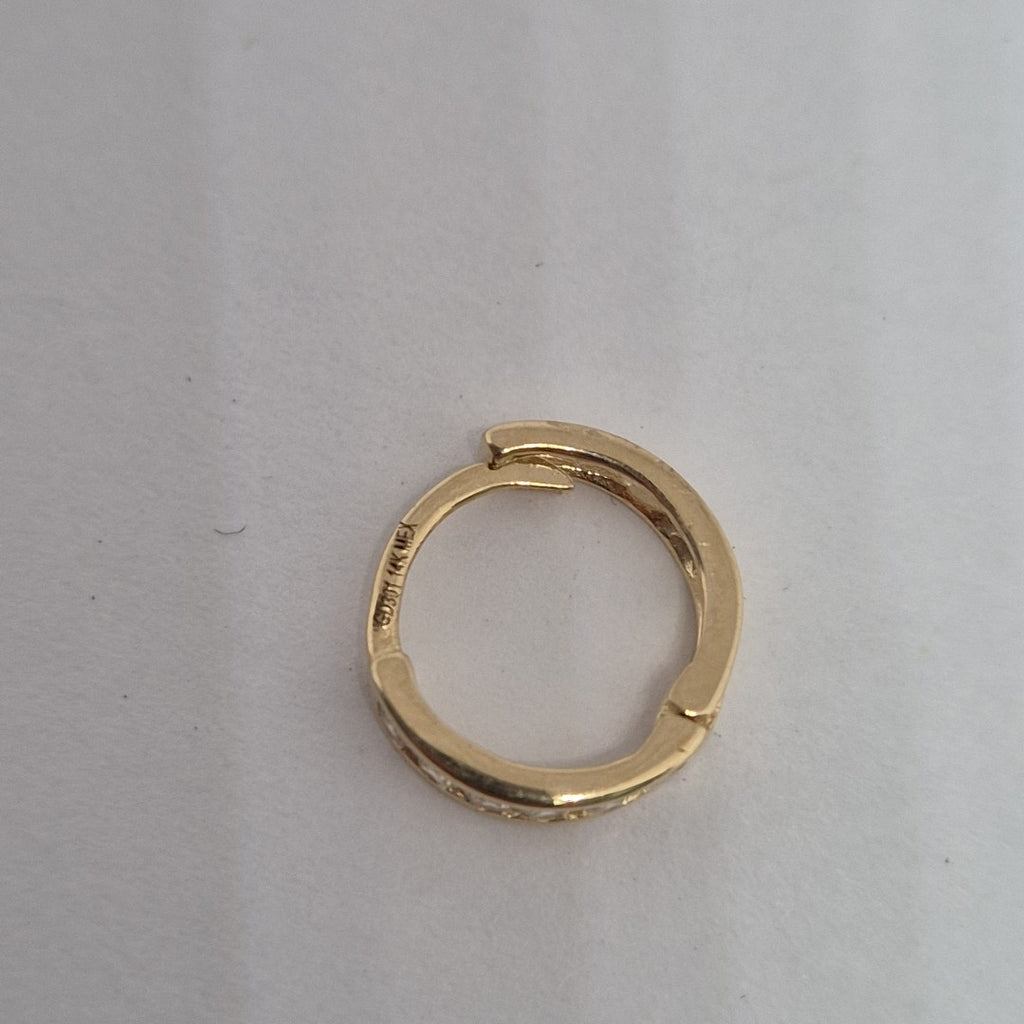 ARETES ARRACADA C CIRCONIAS 14K 1.1 GR (NUEVO)