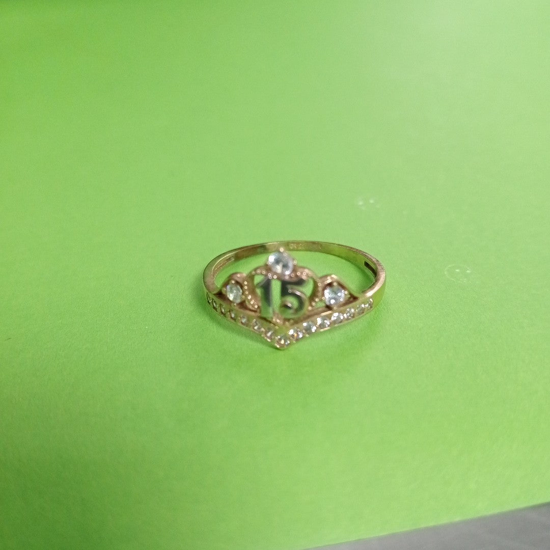 ANILLO CONMEMORATIVO ORO 10 K 1.6 GRMS (SEMINUEVO)