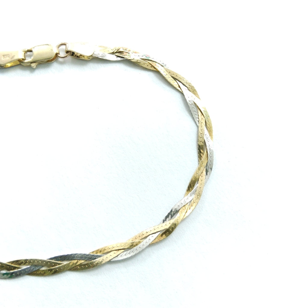 PULSERA ORO, ORO COMBINADO 14 K 3.2 GRMS (SEMINUEVO)