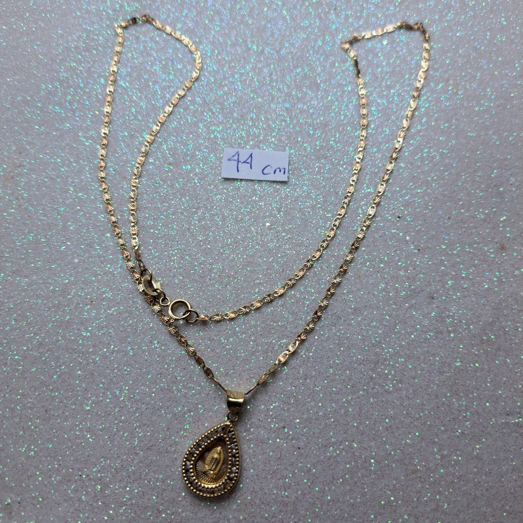 CADENA,MEDALLA RELIGIOSA ORO 10 K 2,60 GRMS (SEMINUEVO)