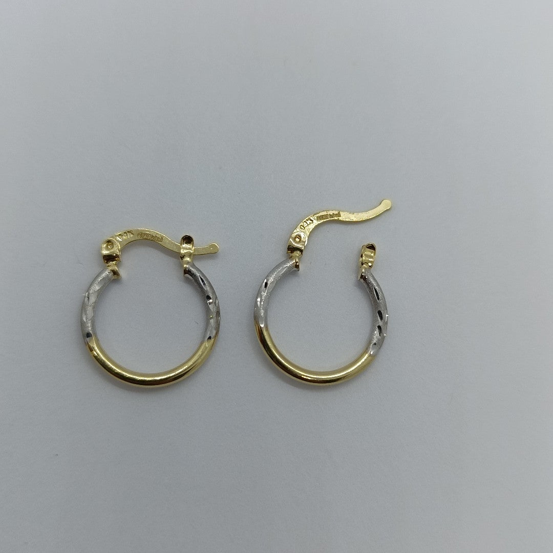 ARETES ARRACADAS COMBINADAS 14K 1.1 GR (NUEVO)