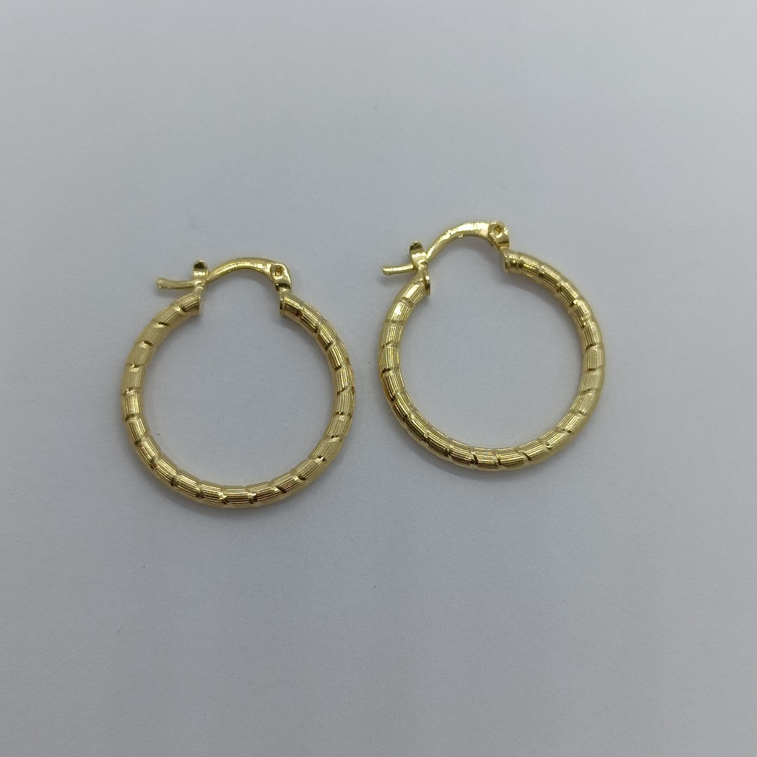 ARETES ARRACADAS LABRADAS 14K 3.3 GR (NUEVO)