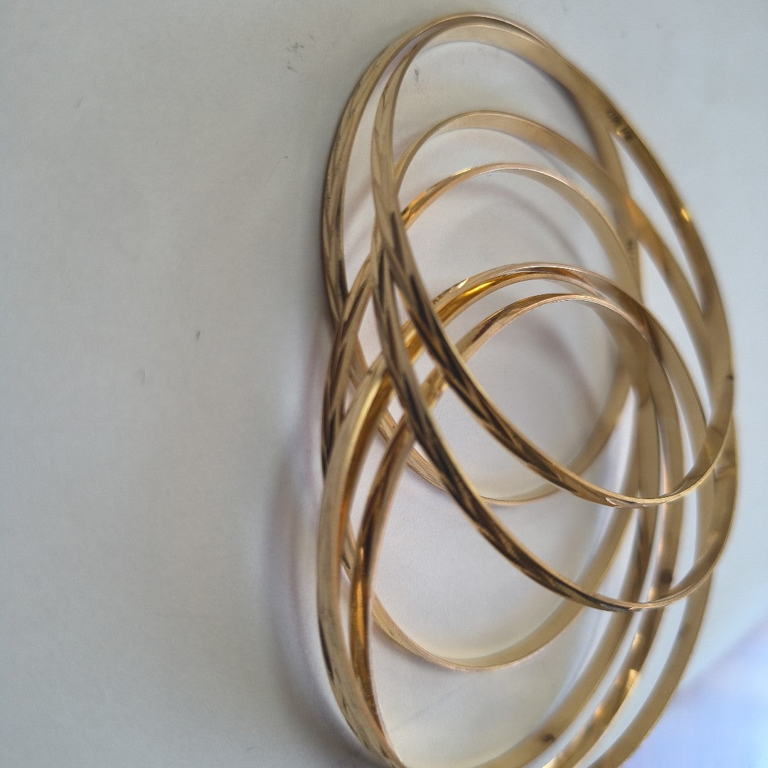 SEMANARIO DE PULSERAS ORO 14 K 37 GRMS (SEMINUEVO)
